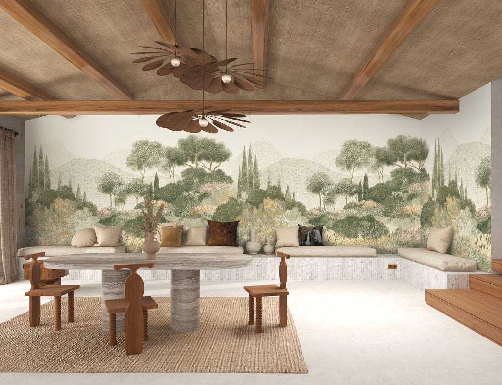 Casamance fotobehang Panoramas 4 Maquis Corse 76761324 in interieur