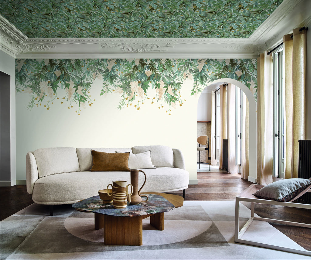 Casamance fotobehang Panoramas 4 Wisteria 76802140 in interieur