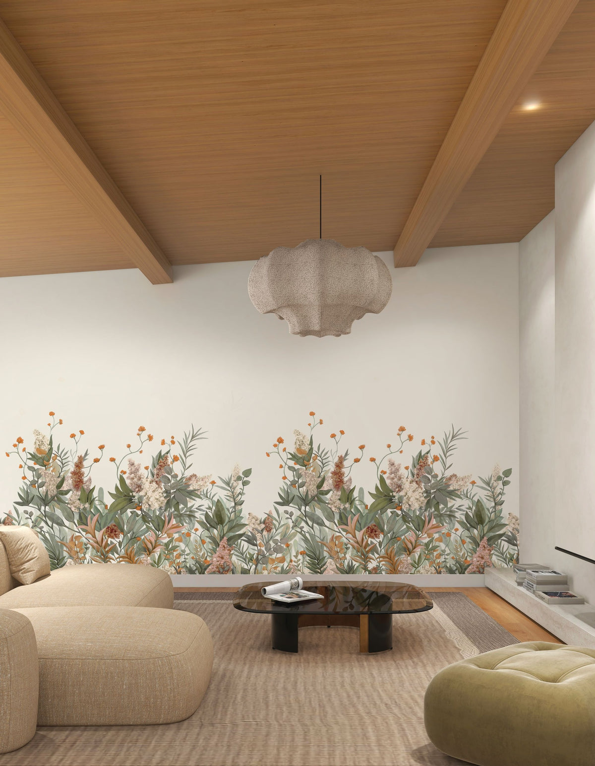 Casamance fotobehang Panoramas 4 Wisteria 76802242 in interieur