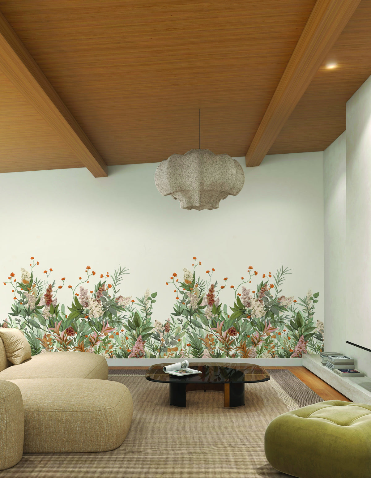 Casamance fotobehang Panoramas 4 Wisteria 76802242 in interieur