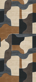 Casamance behang Modernismo 76820406 anthracite marine