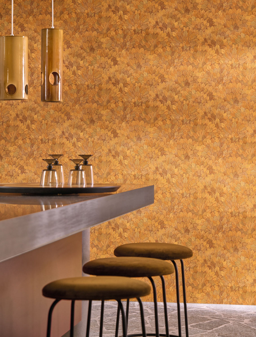 Casamance behang Modernismo Feijoa 76841324 in interieur