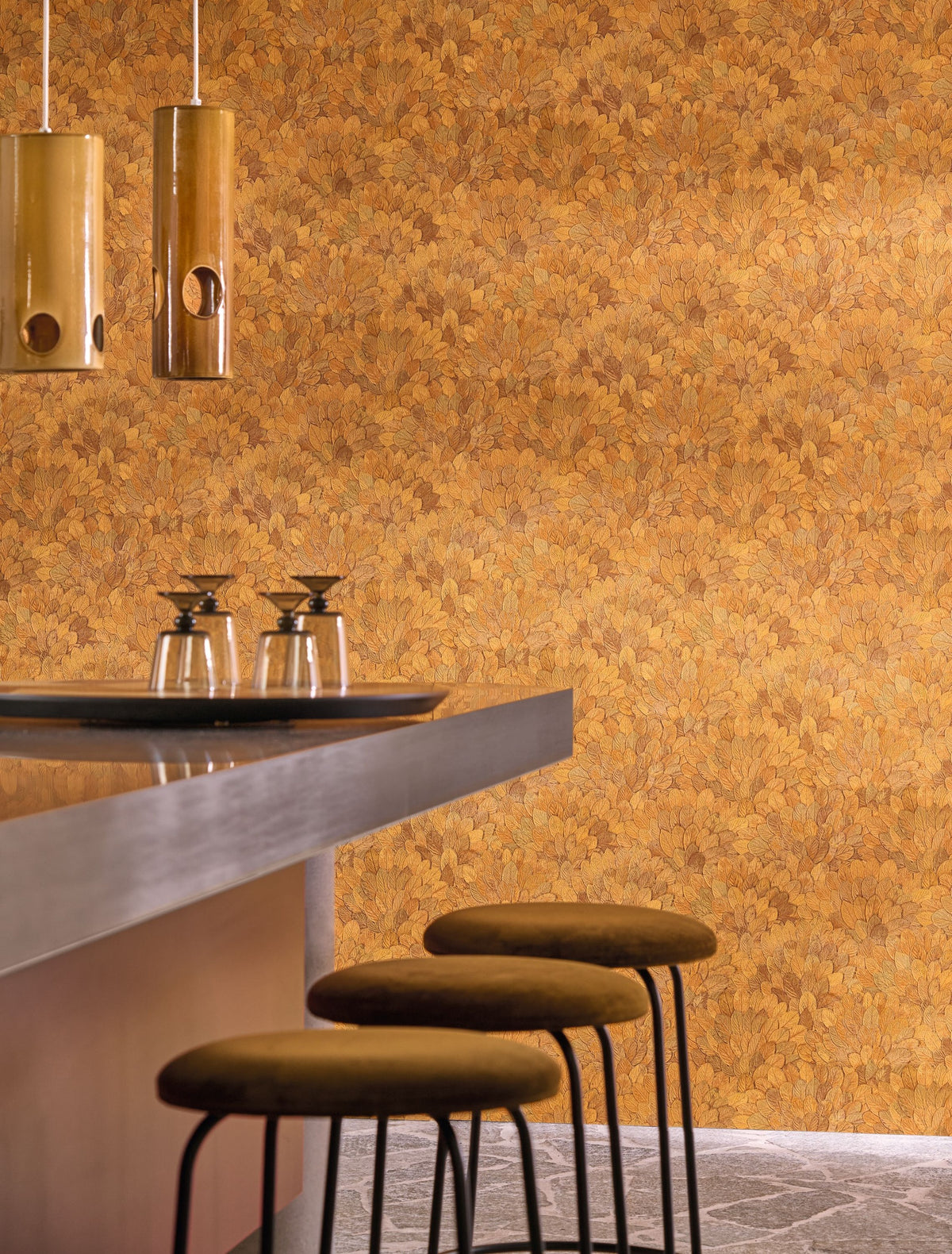 Casamance behang Modernismo Feijoa 76841324 in interieur