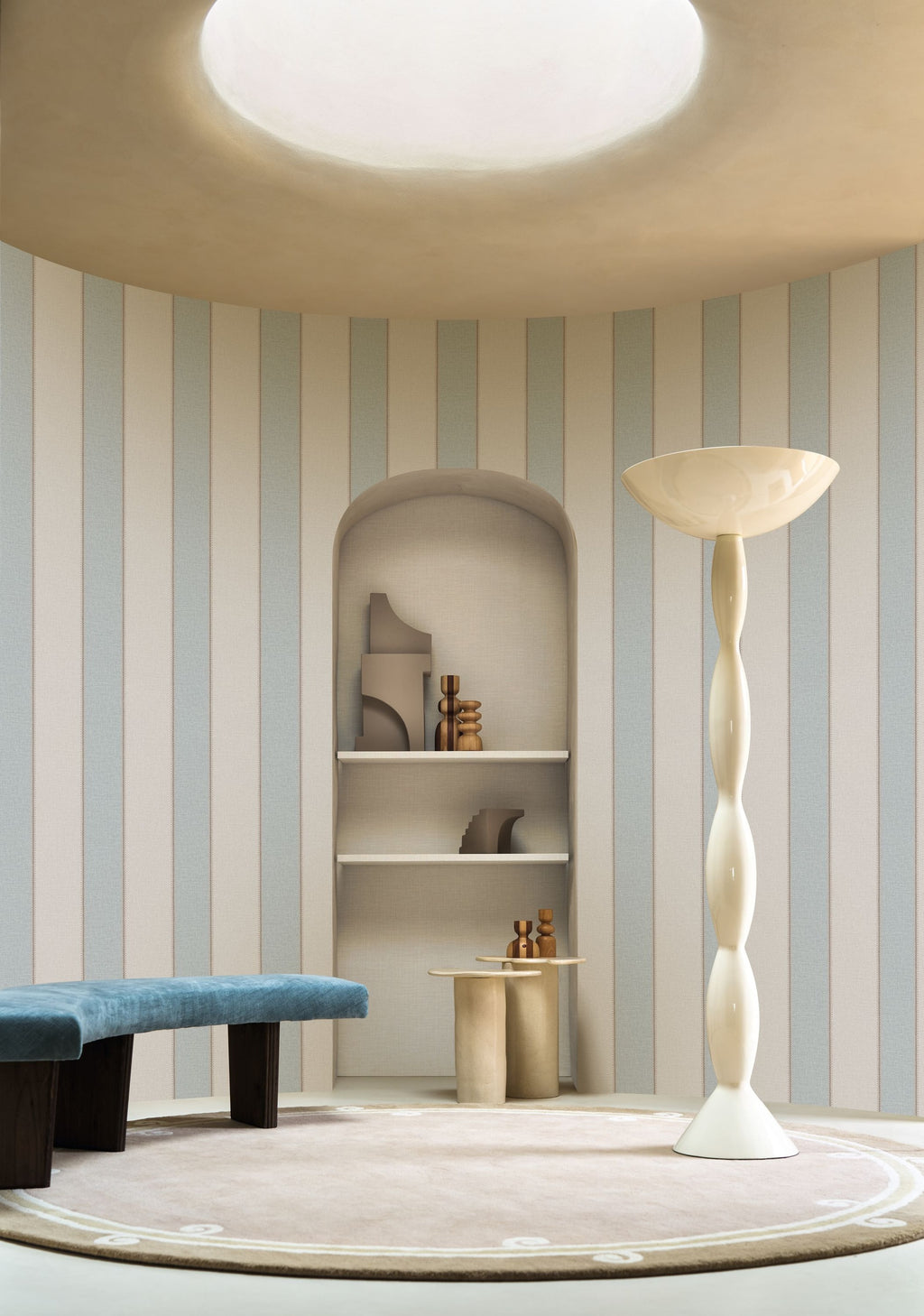 Casamance behang Edition Rayures Lina 76851732 in interieur
