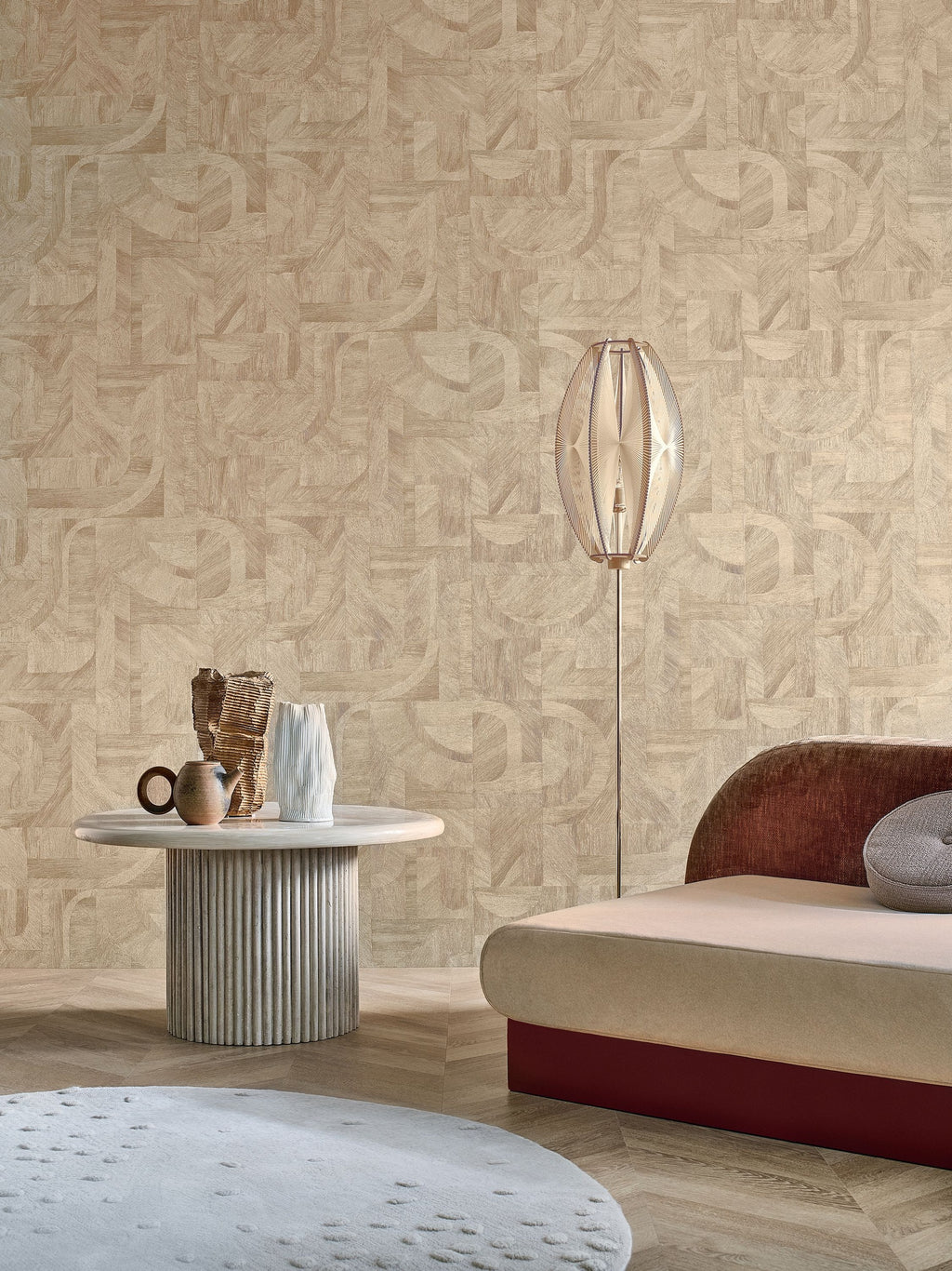Casamance behang Nature Sur Mesure Intarsia 76870304 in interieur