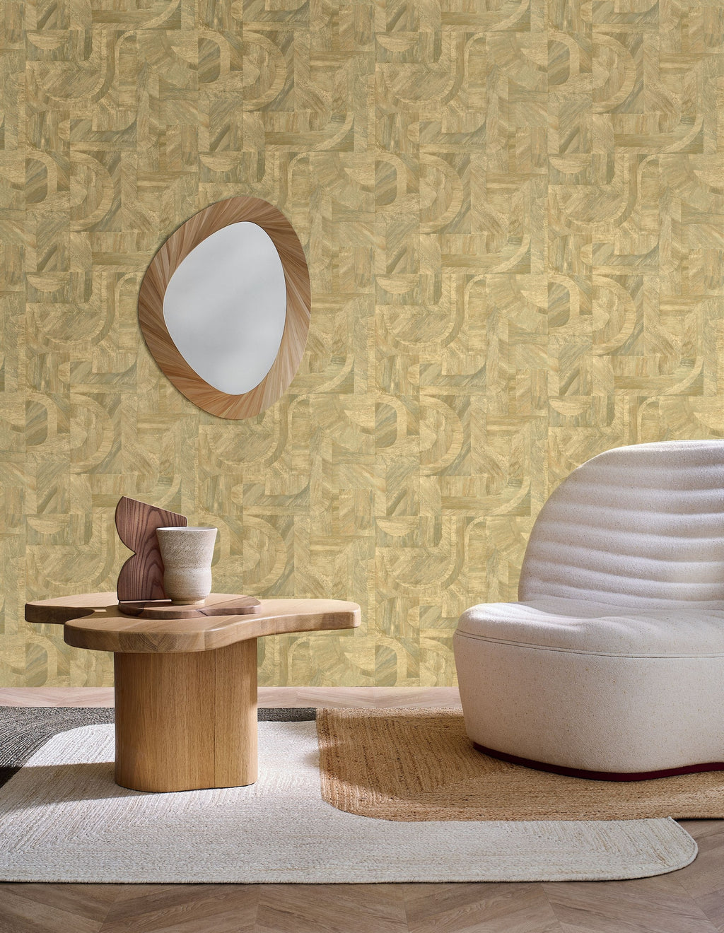 Casamance behang Nature Sur Mesure Intarsia 76870508 in interieur