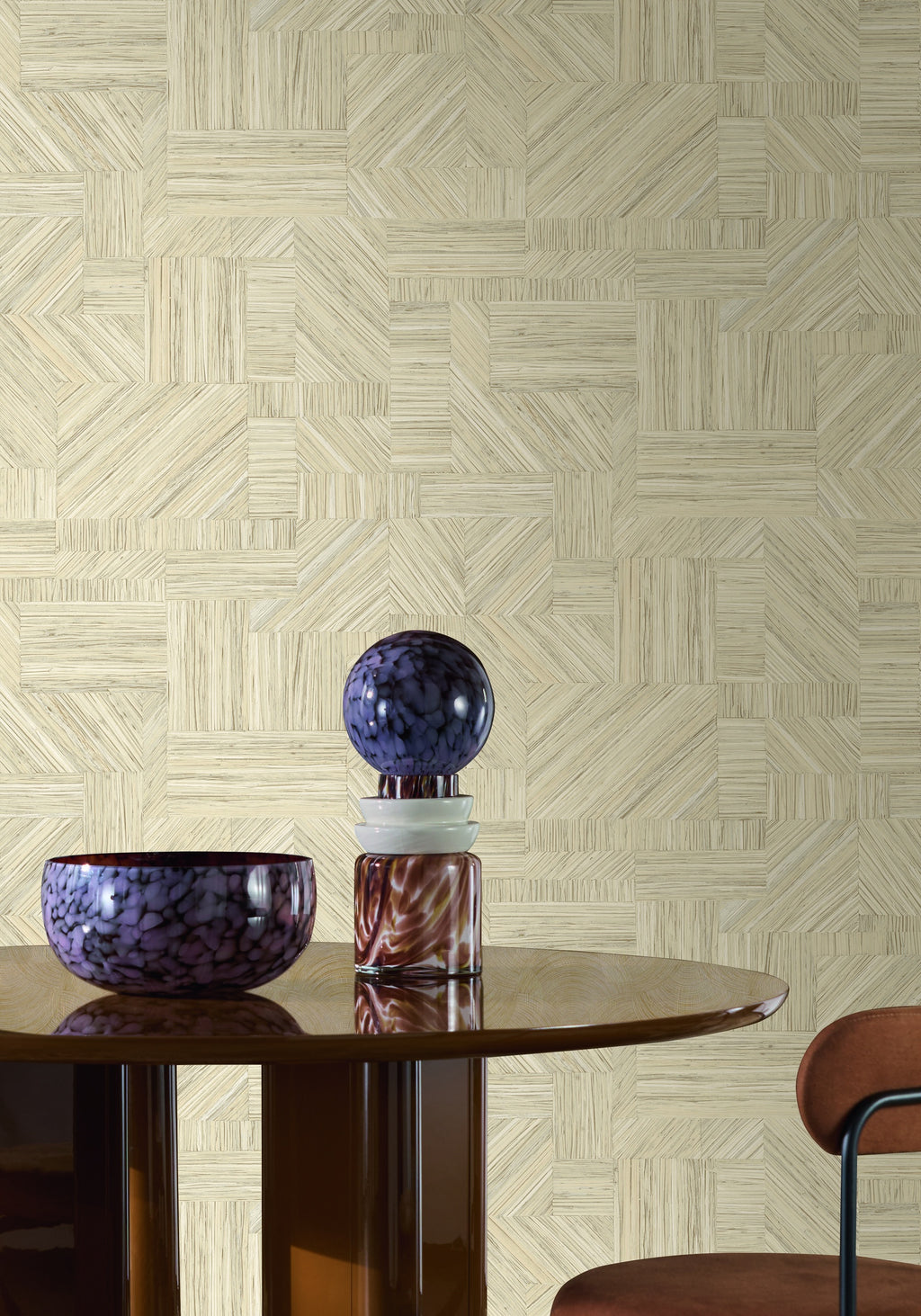 Casamance behang Nature Sur Mesure Imbrication 76891630 in interieur