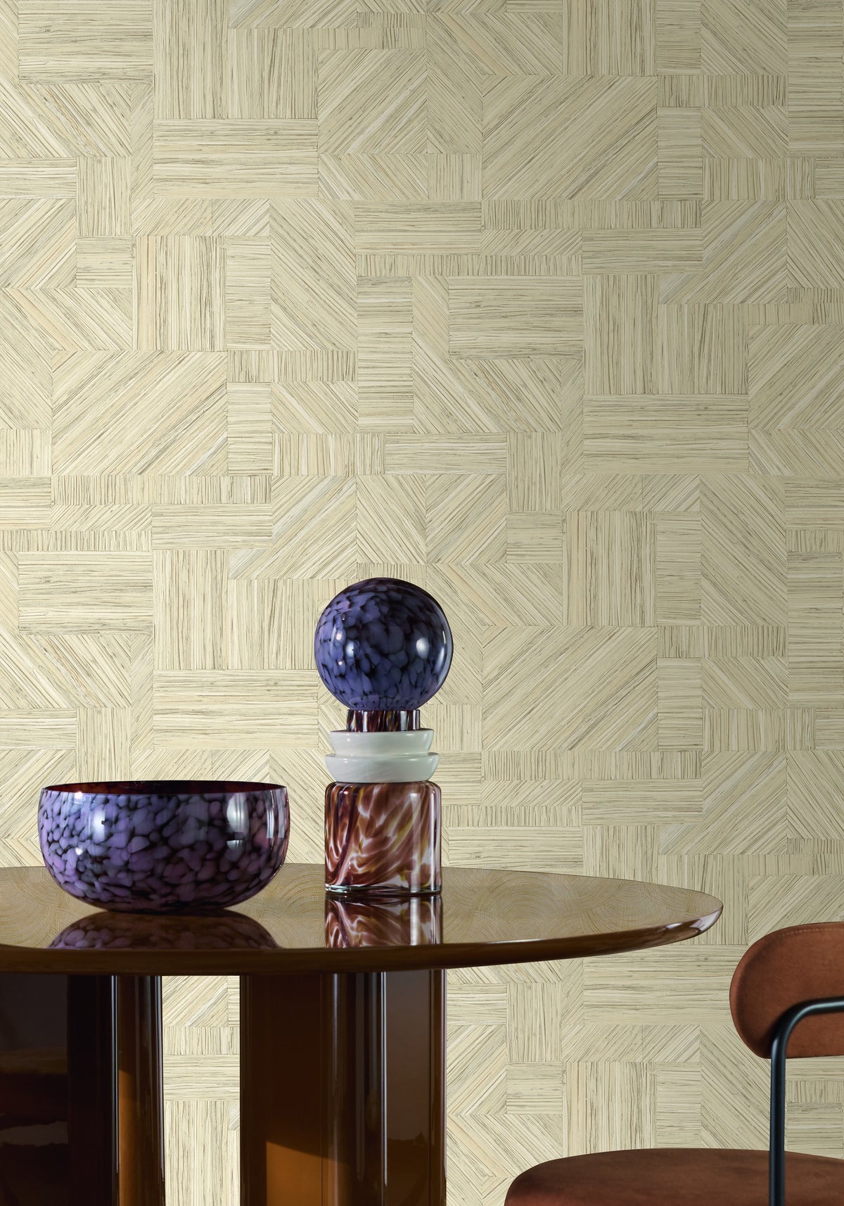 Casamance behang Nature Sur Mesure Imbrication 76891630 in interieur