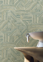 Casamance behang Nature Sur Mesure Imbrication 76891834 in interieur