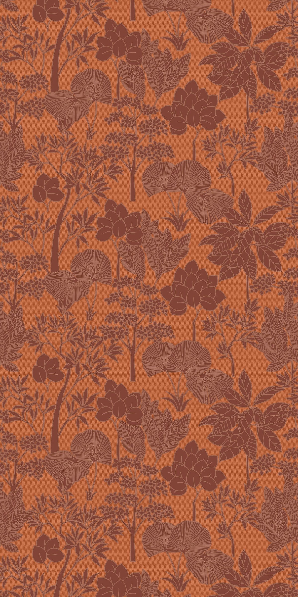 Casamance behang Tressora Inara 76900814 orange brûlé (staal)