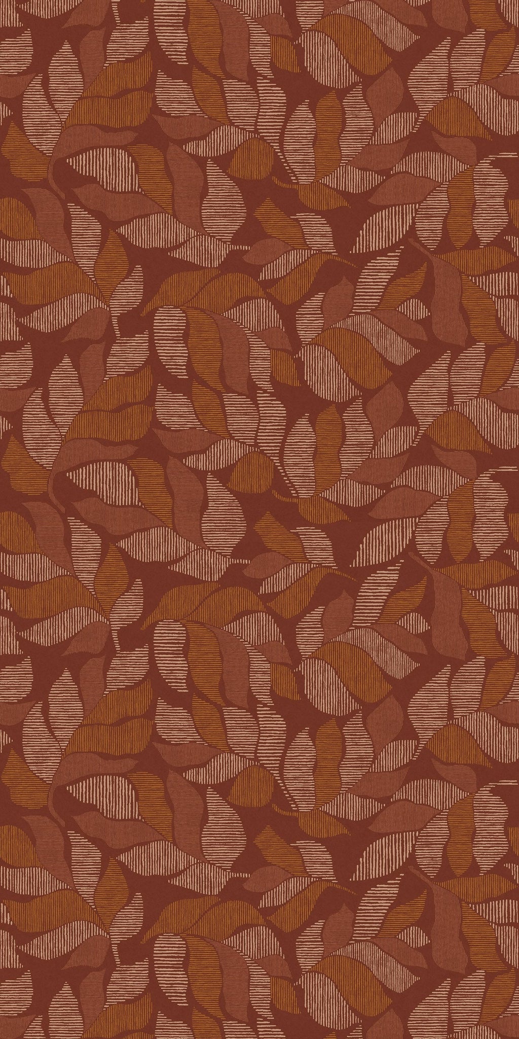 Casamance behang Tressora Lontara 76911222 terracotta cuivré