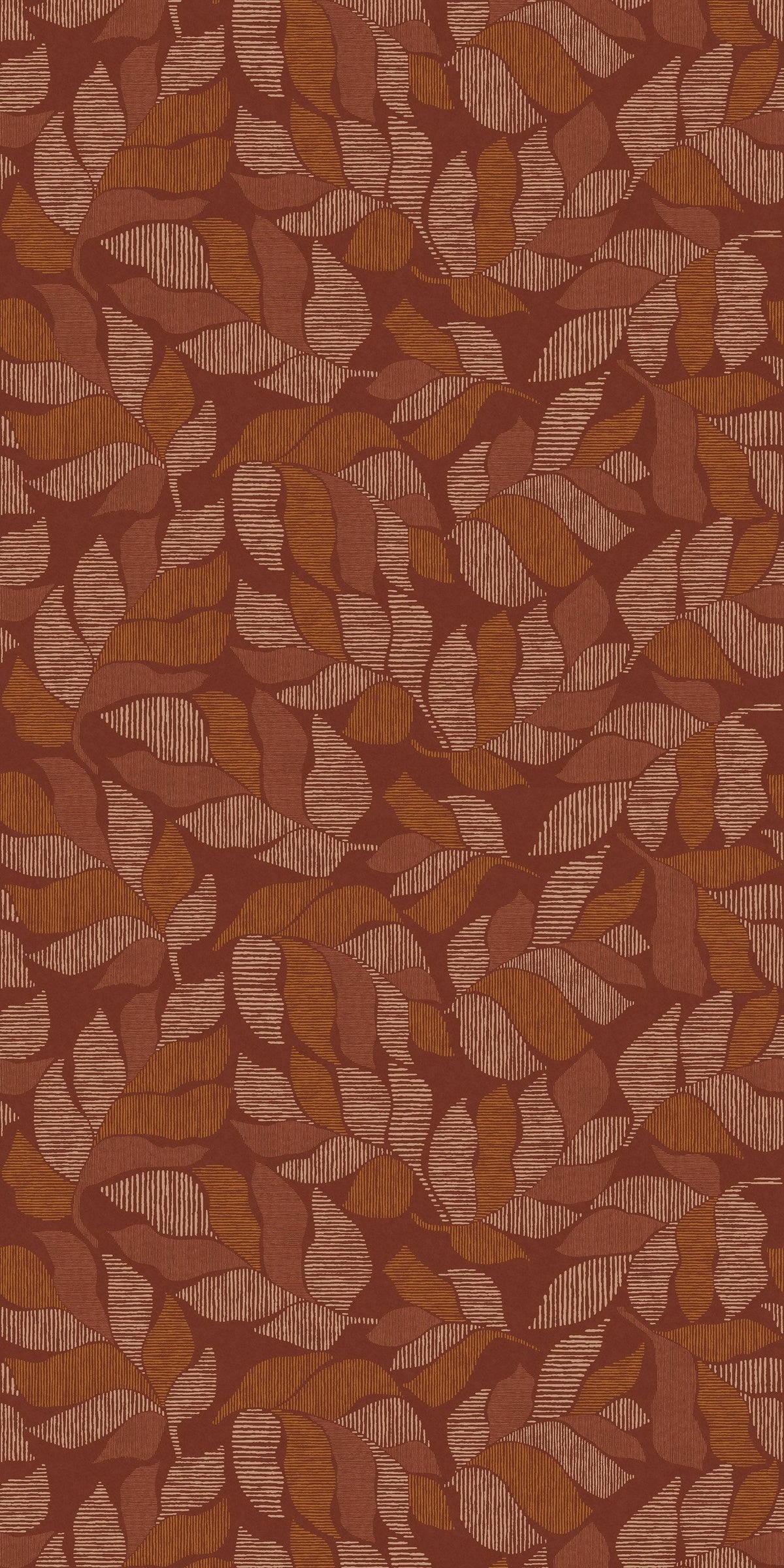 Casamance behang Tressora Lontara 76911222 terracotta cuivré