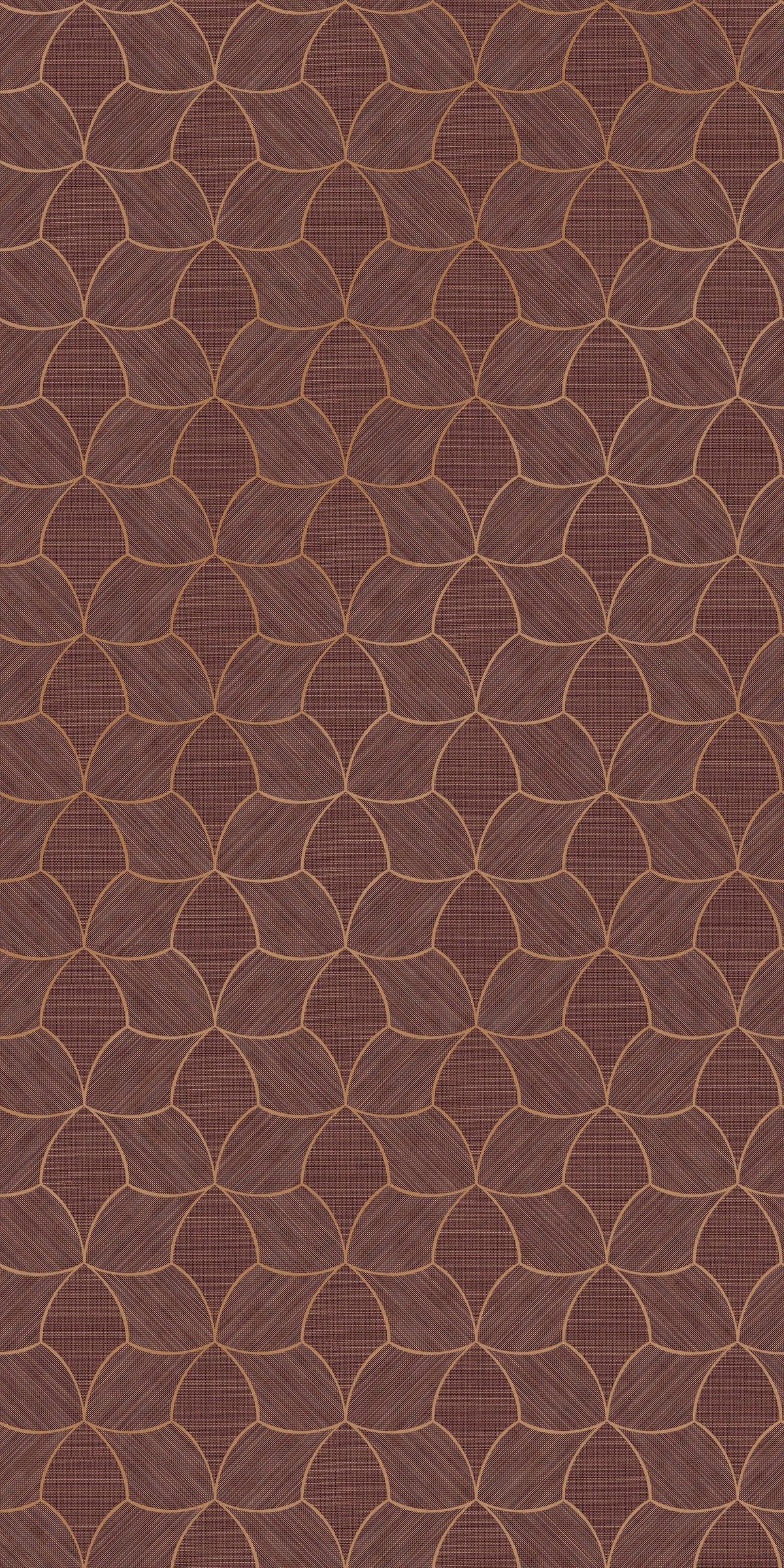 Casamance behang Tressora Tressana 76943976 pourpre cuivré