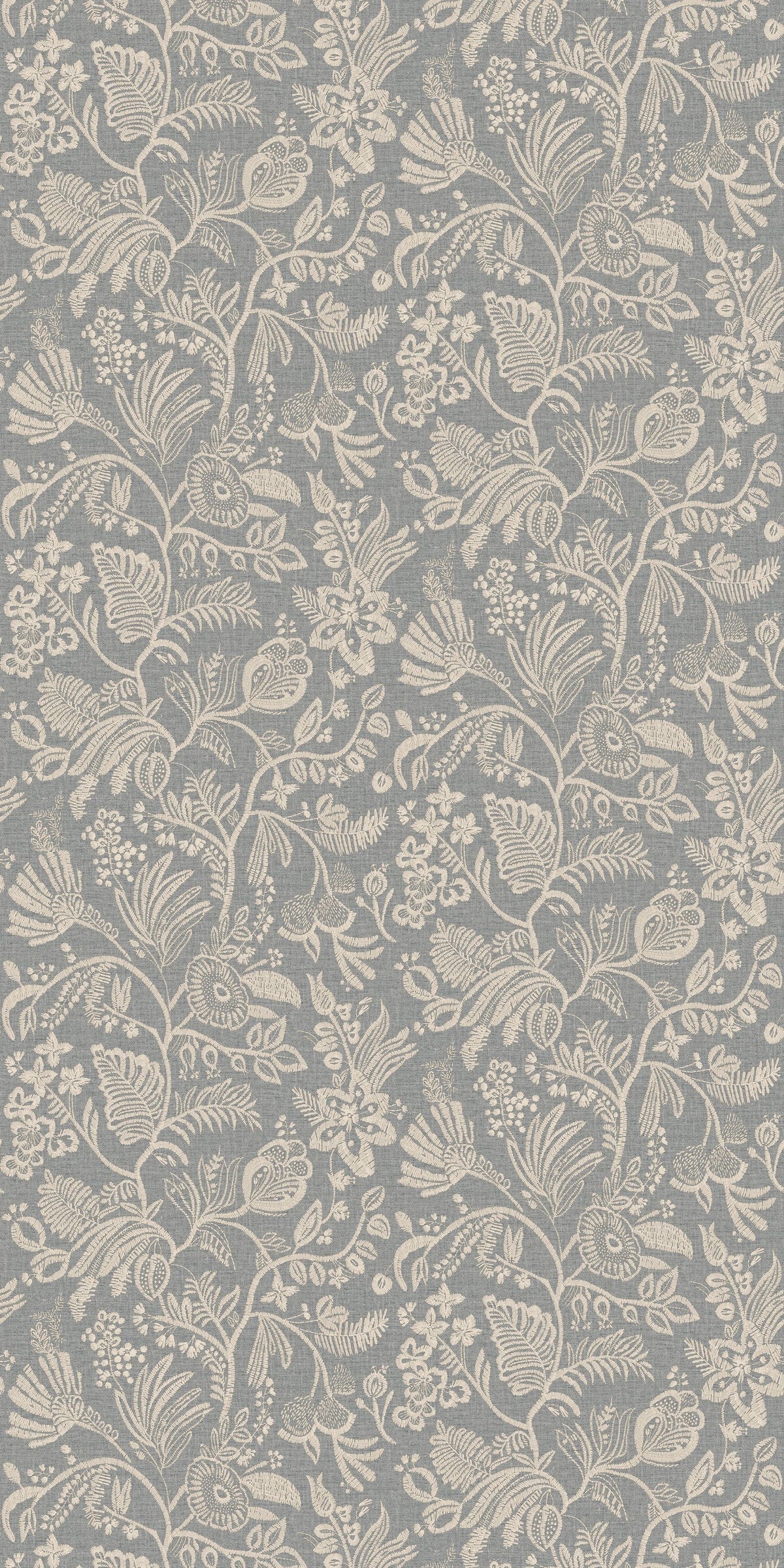 Casamance behang Broderies Pastel 76960508 pierre bleue (staal)
