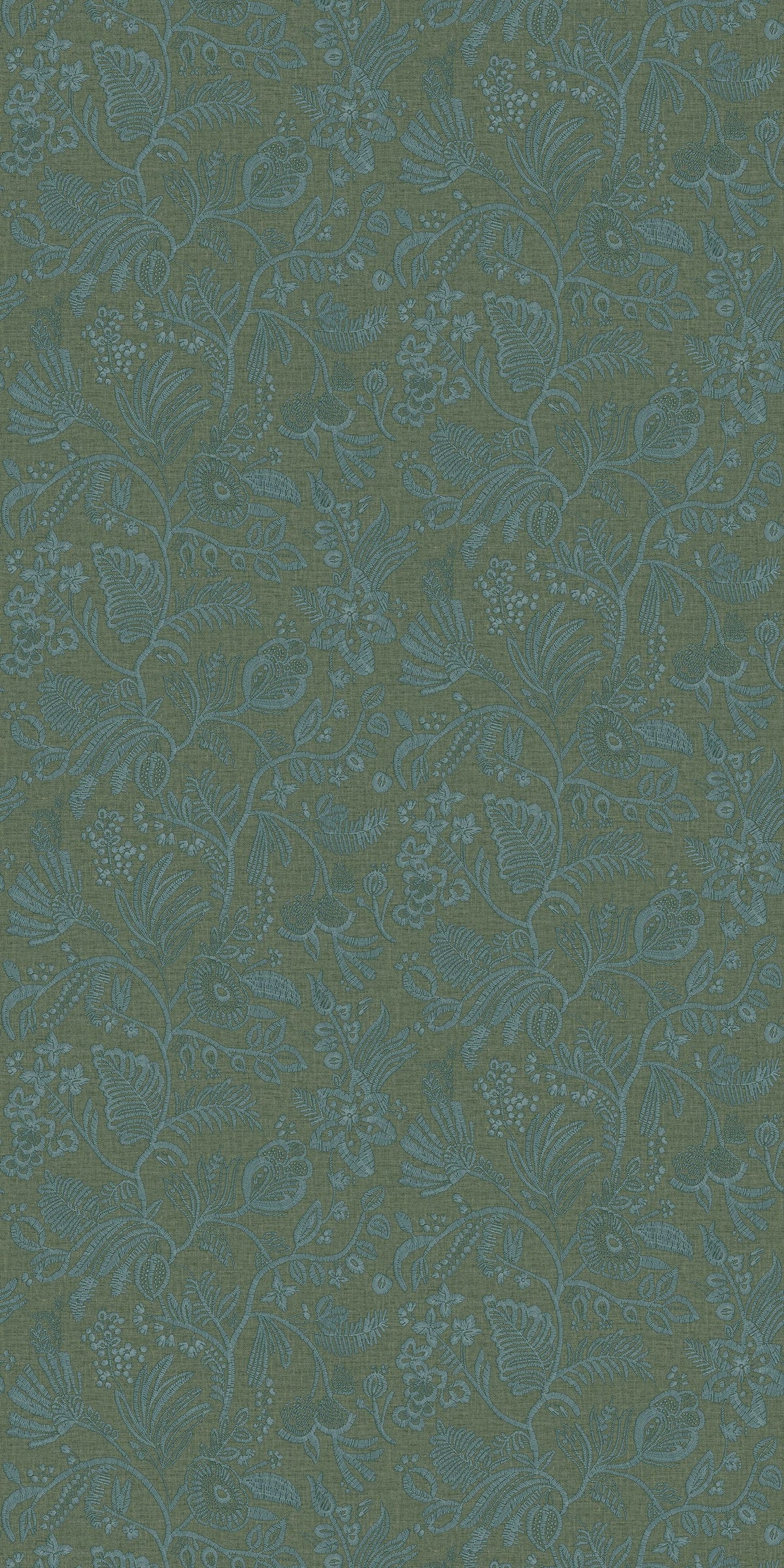 Casamance behang Broderies Pastel 76961018 emeraude