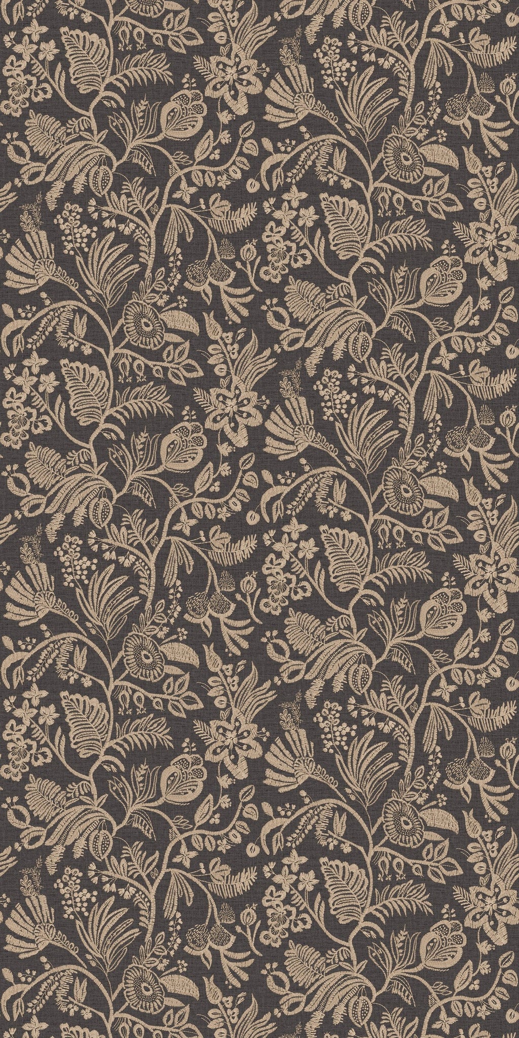 Casamance behang Broderies Pastel 76961120 ébène