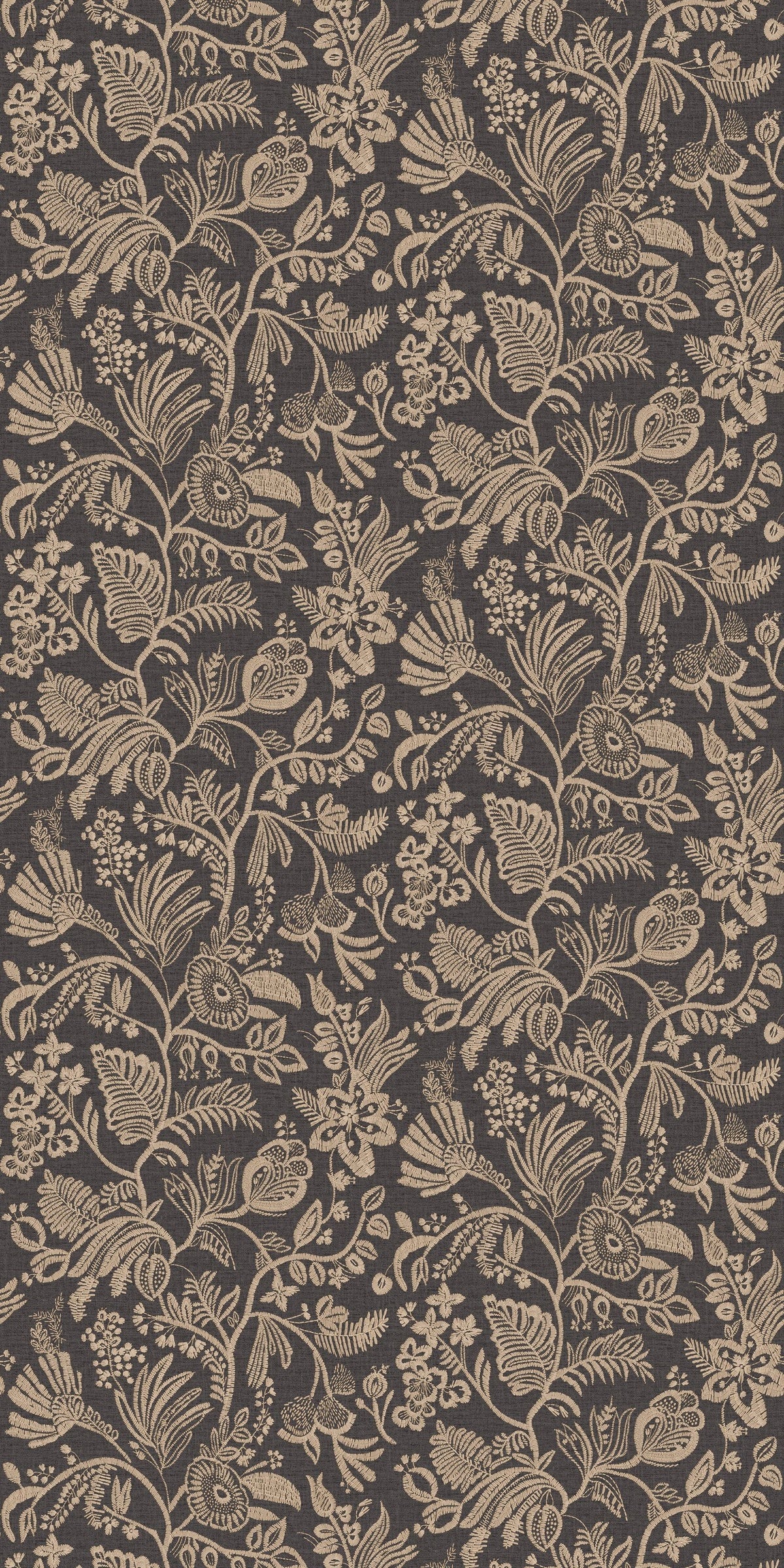 Casamance behang Broderies Pastel 76961120 ébène