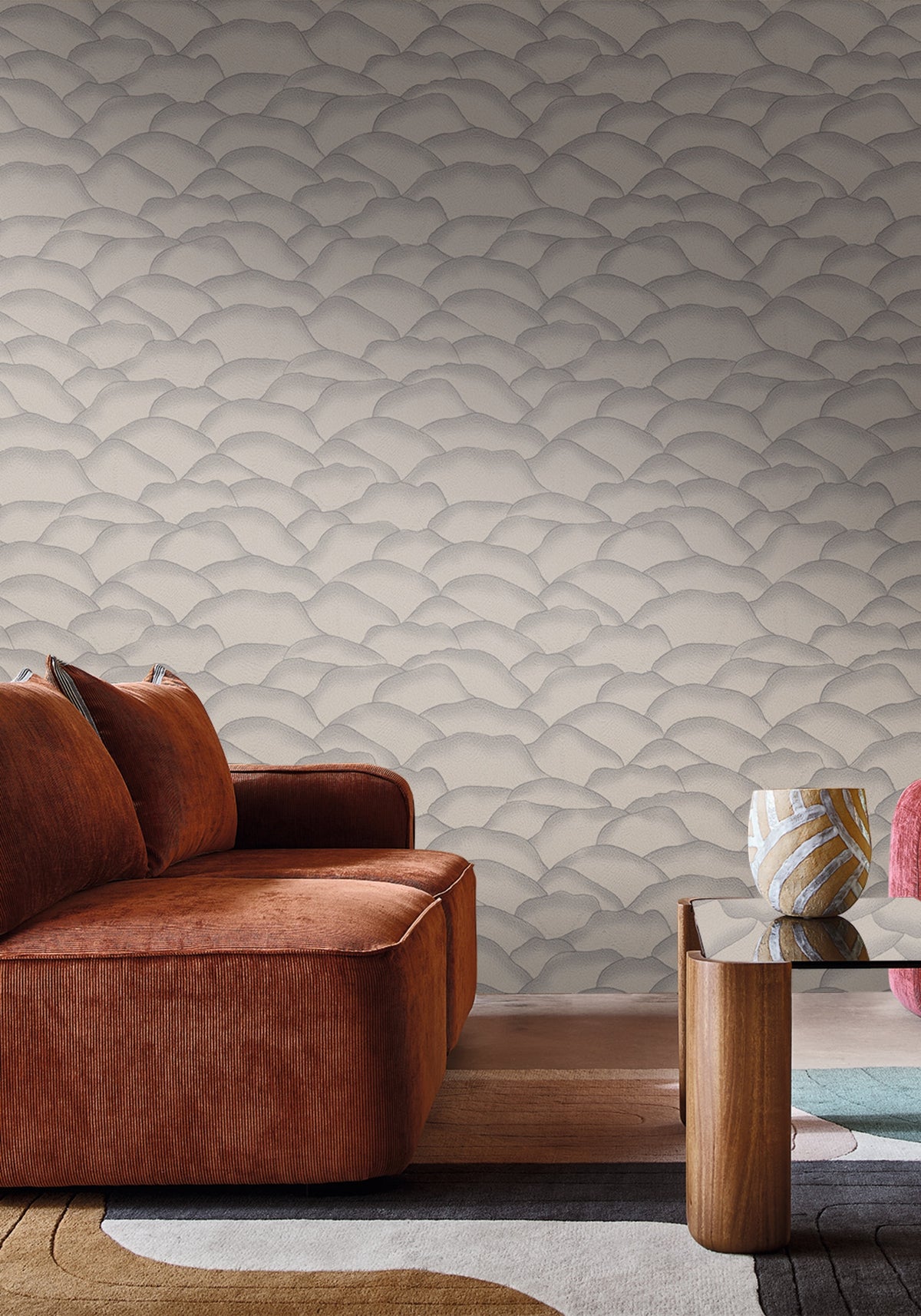 Casamance behang Broderies Ondula 76971528 in interieur