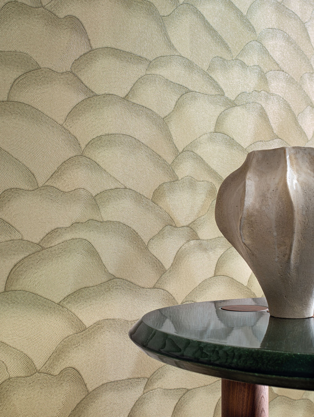 Casamance behang Broderies Ondula 76971630 detail