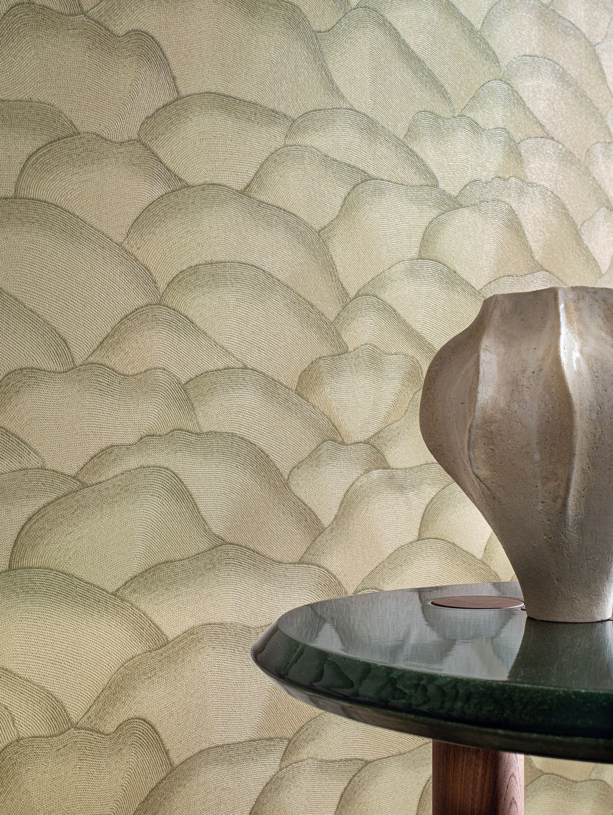 Casamance behang Broderies Ondula 76971630 detail
