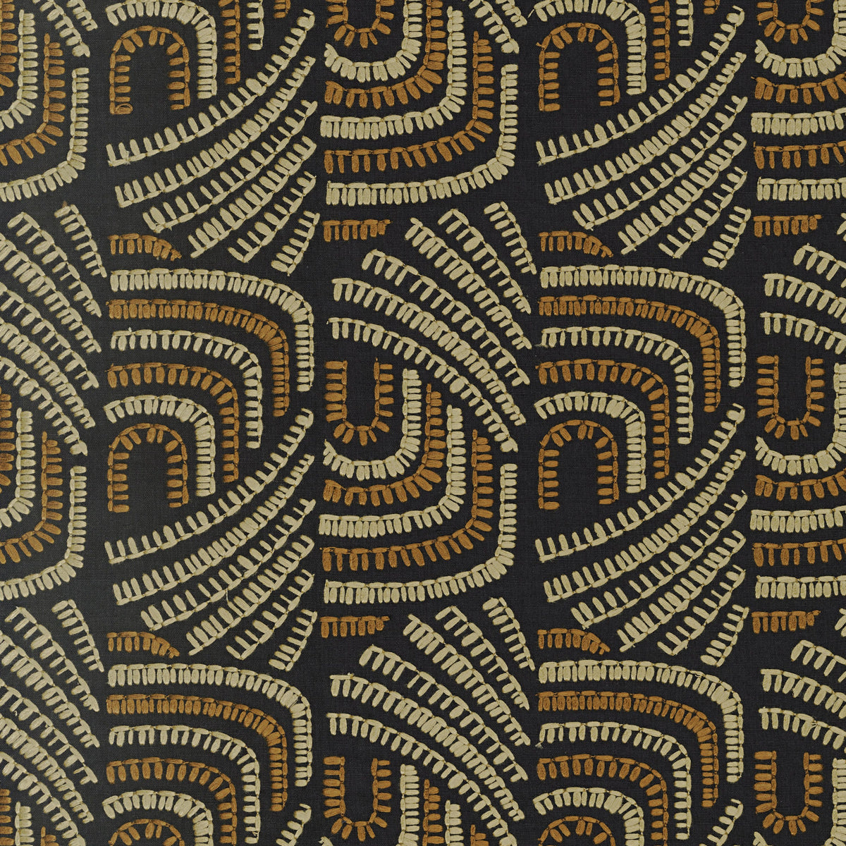Casamance behang Mimbeau Piquey 77020301 noir mordoré
