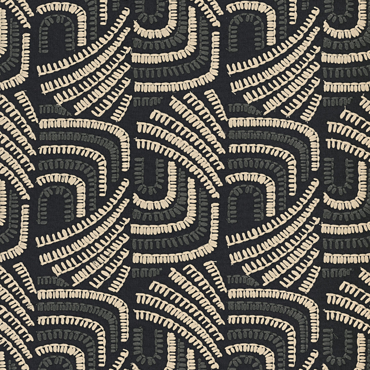 Casamance behang Mimbeau Piquey 77020423 noir taupe