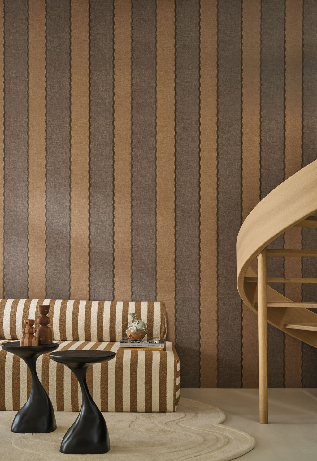 Casamance behang Edition Rayures Azur 78092956 in interieur