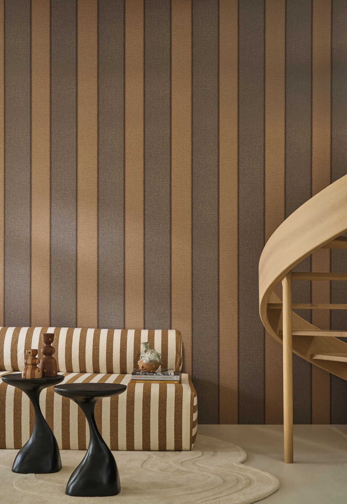 Casamance behang Edition Rayures Azur 78092956 in interieur