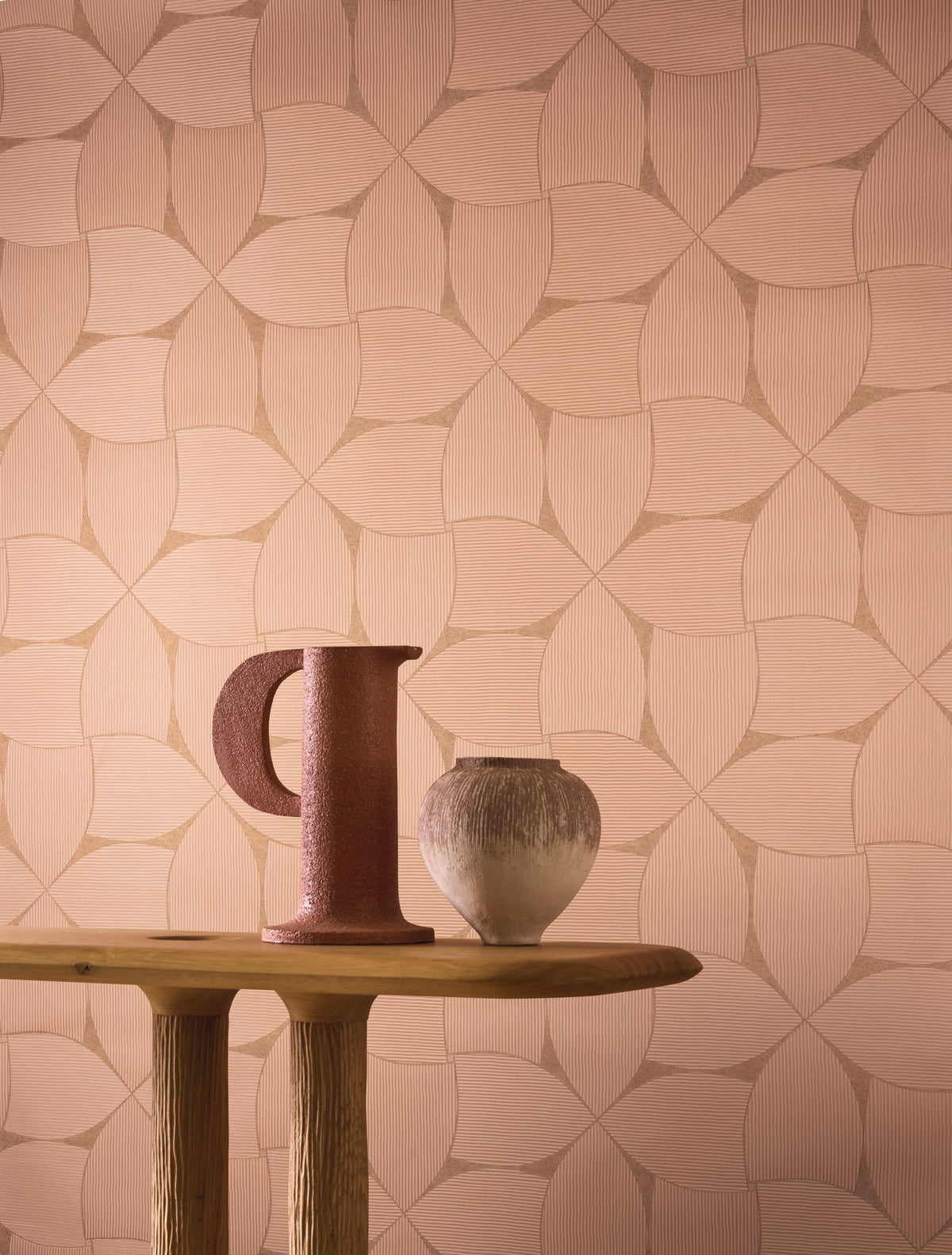 Casamance behang Striato Sienna 78130406 detail