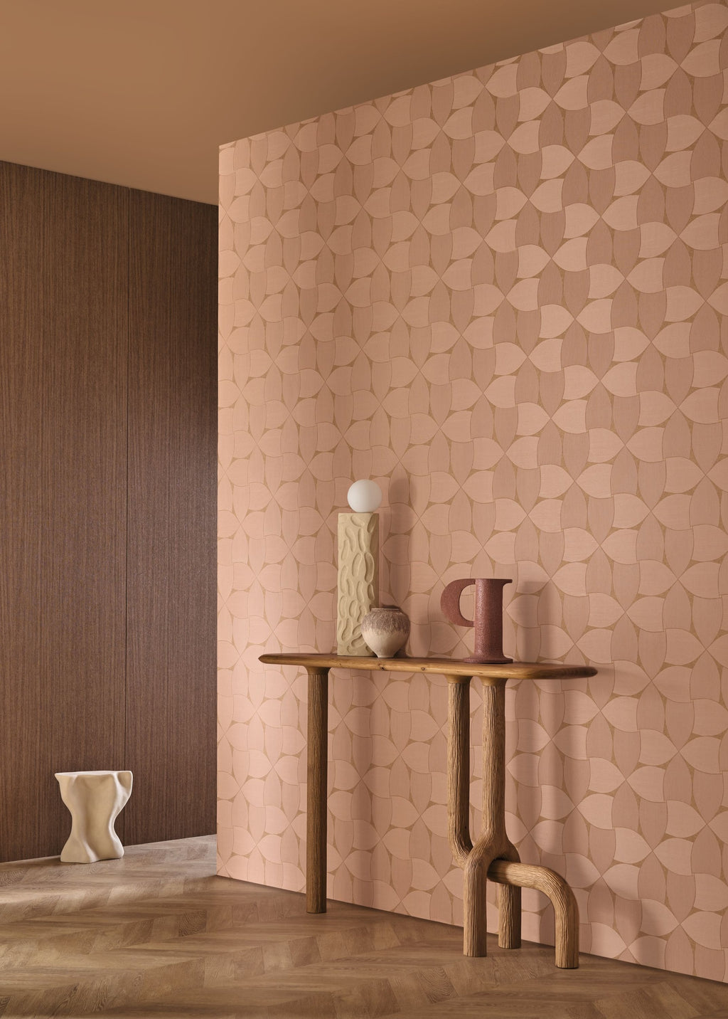 Casamance behang Striato Sienna 78130406 in interieur