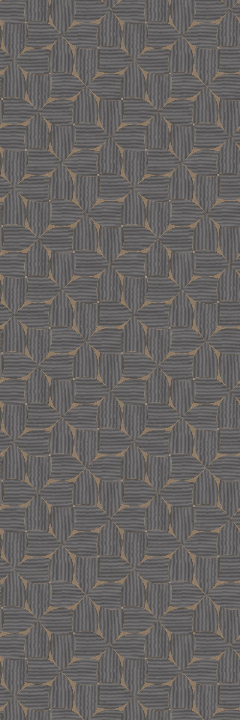 Casamance behang Striato Sienna 78130610 anthracite doré