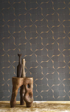Casamance behang Striato Sienna 78130610 in interieur