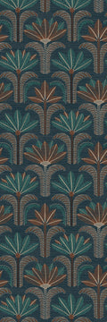 Casamance behang Racines Dattara 78180304 marine topaze