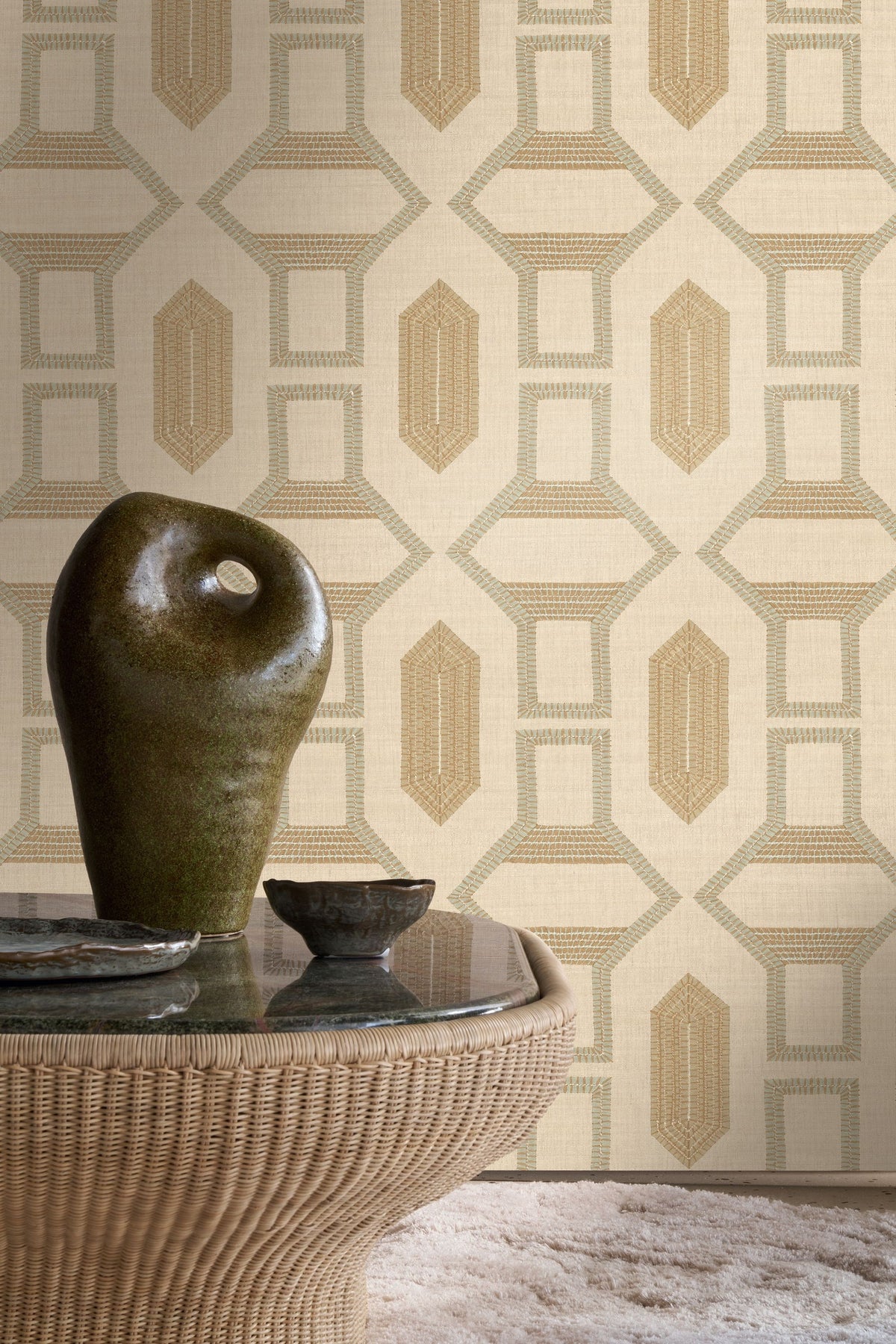 Casamance behang Racines 78190508 detail