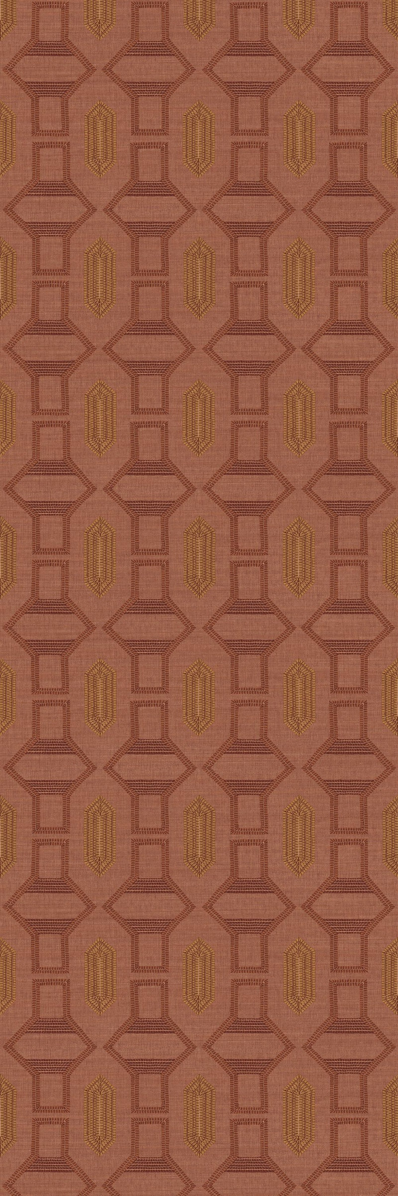 Casamance behang Racines 78190712 terracotta ocre (staal)