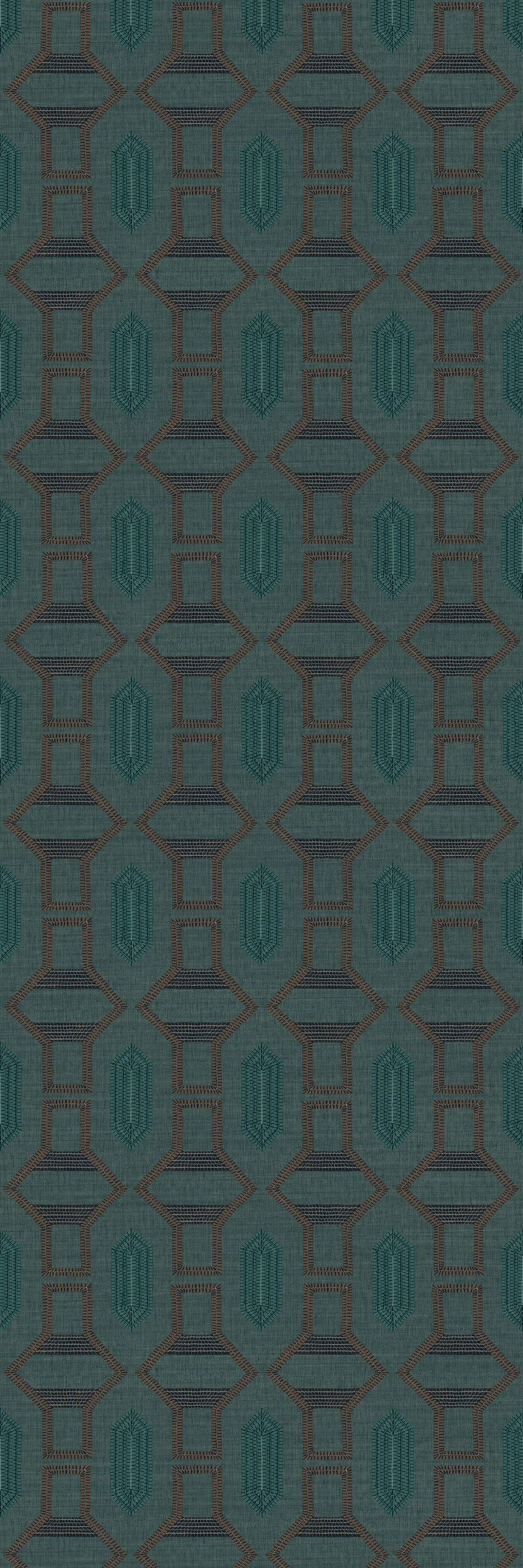 Casamance behang Racines 78190814 pétrole cognac