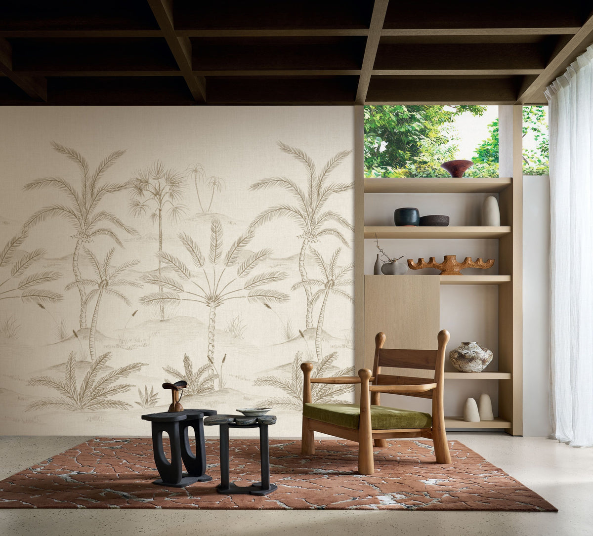Casamance fotobehang Racines Skoura 78223772 in interieur