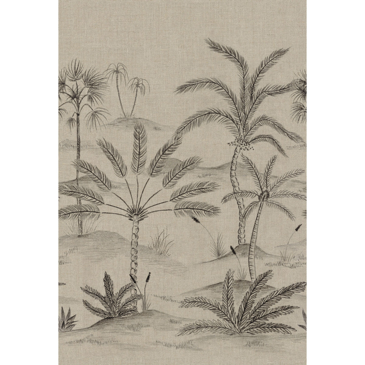 Casamance fotobehang Racines Skoura 78223874 lin noir