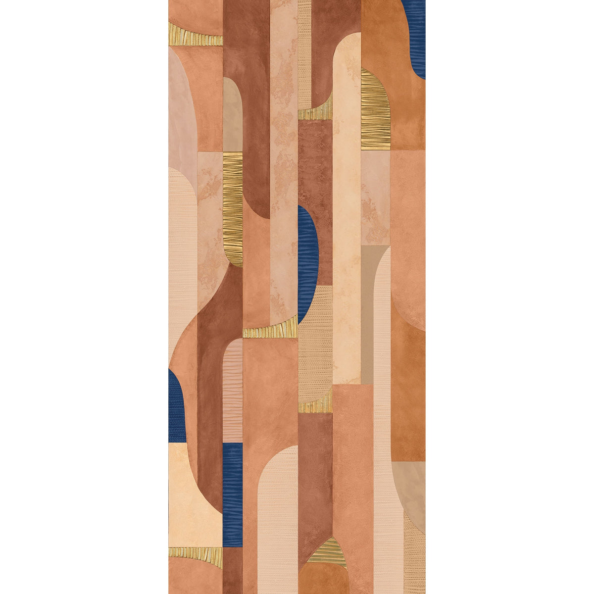 Casamance fotobehang Exploration Murmures du Mistral 78230285 terracotta bleu roi