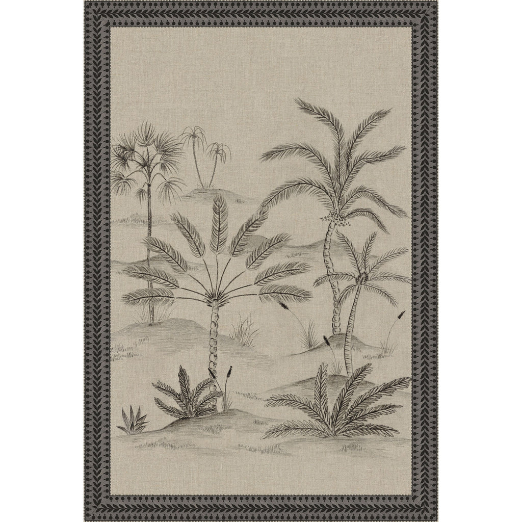 Casamance fotobehang Racines Skoura Encadré 78244078 lin noir