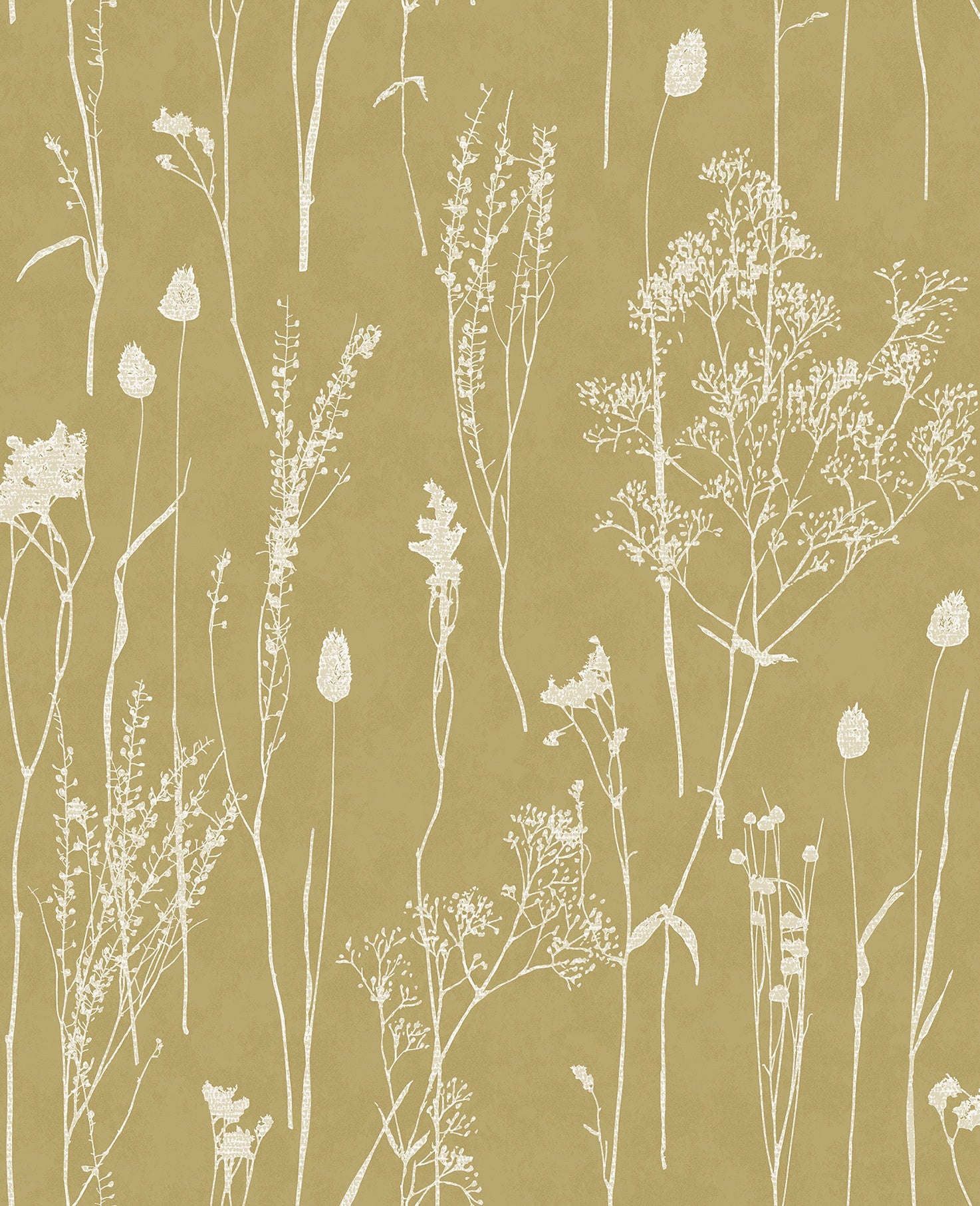 Eijffinger behang Waterfront 300812 dried florals musterd