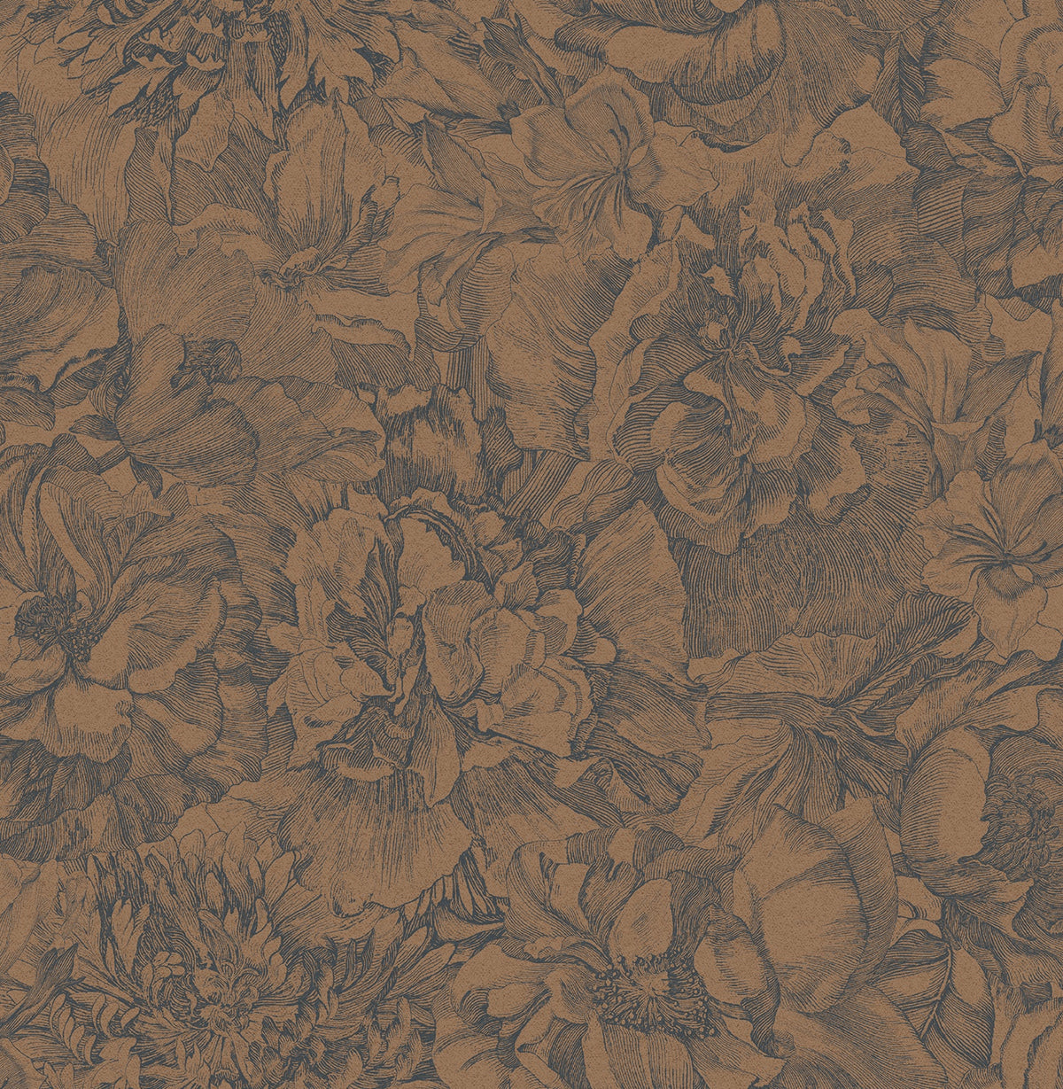 Eijffinger behang Museum 307344 cinnamon indigo
