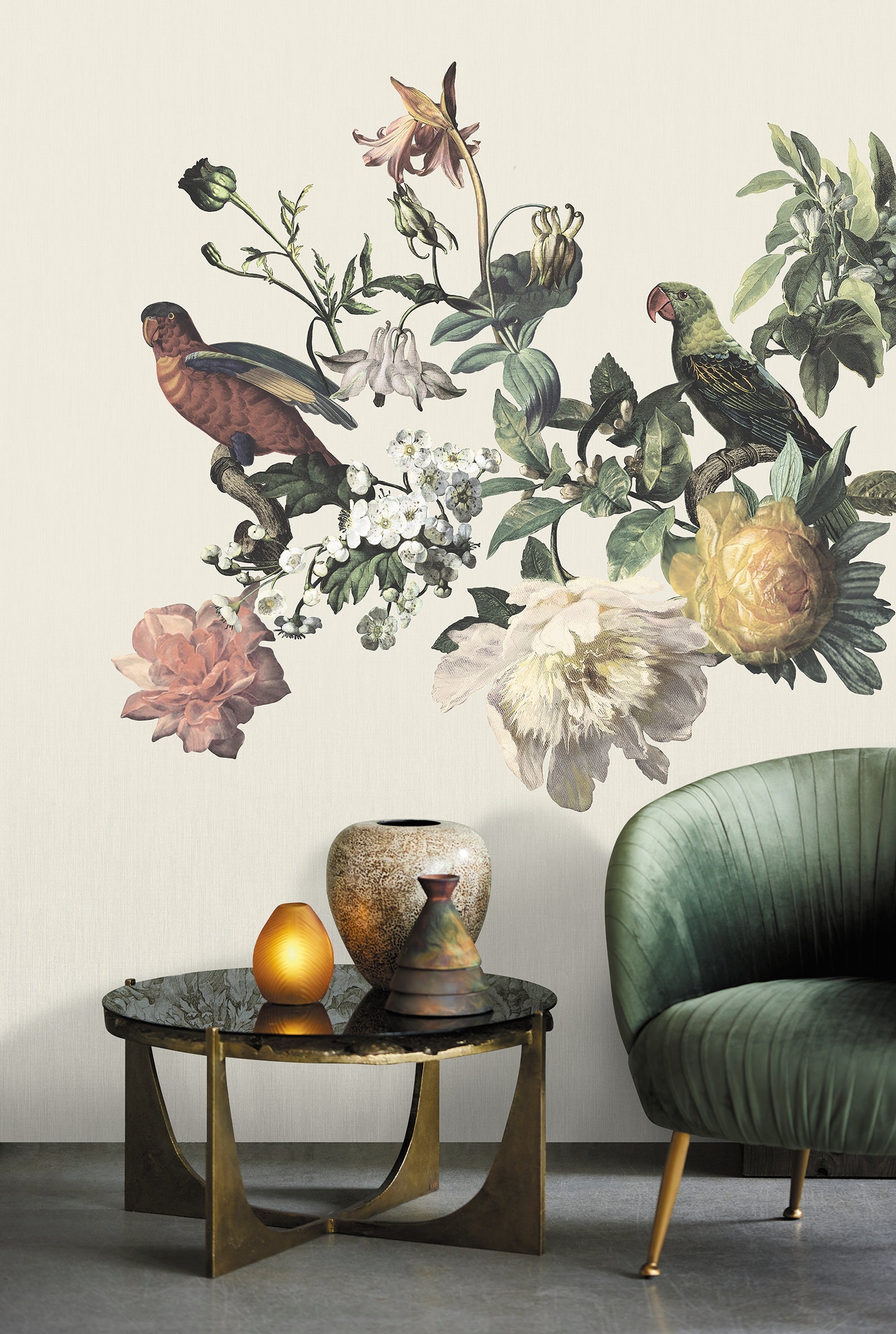 Eijffinger behang Museum 307401 big birds cream in interieur
