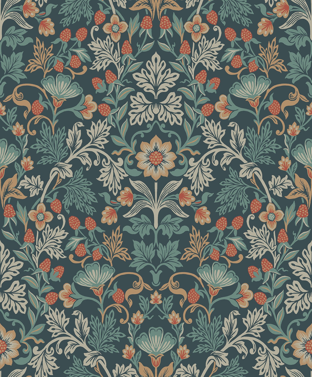 Eijffinger behang Posy 316001 strawberry fields teal