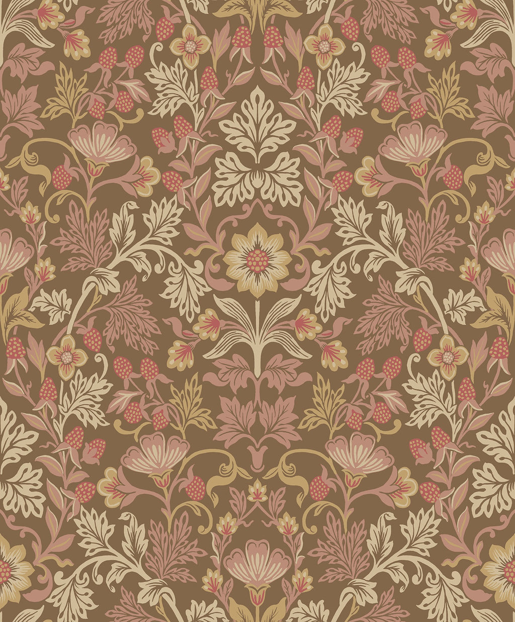 Eijffinger behang Posy 316005 strawberry fields cinnamon