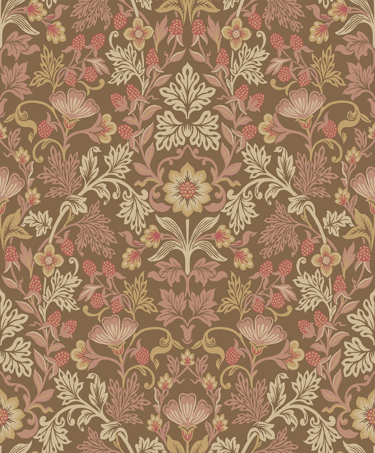 Eijffinger behang Posy 316005 strawberry fields cinnamon