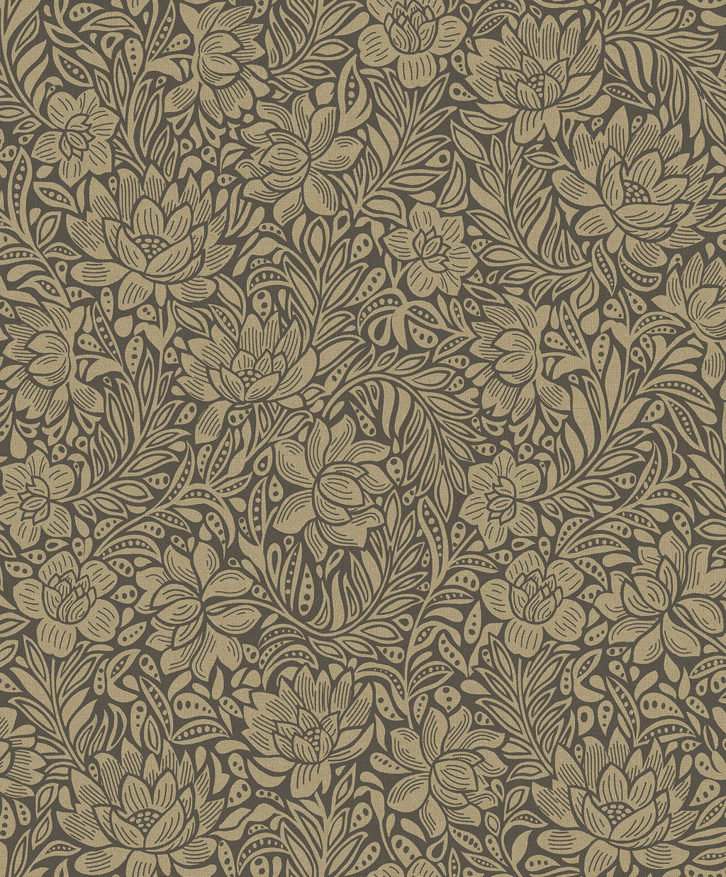 Eijffinger behang Posy 316022 chesnut rose charcoal