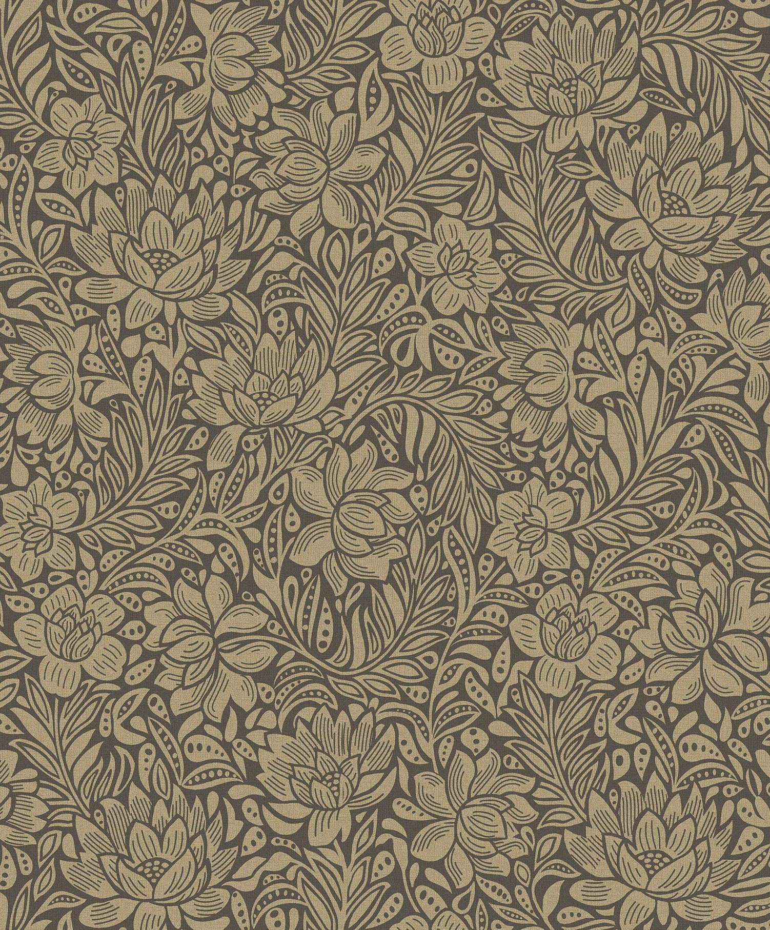 Eijffinger behang Posy 316022 chesnut rose charcoal