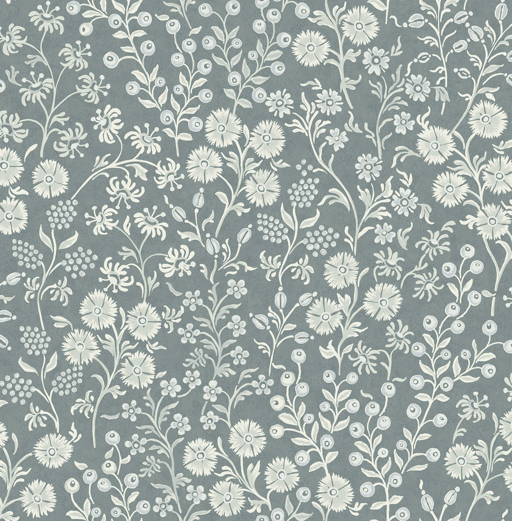 Eijffinger behang Posy 316046 foliage silver blue