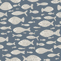 Eijffinger behang Explore 323006 fishes indigo